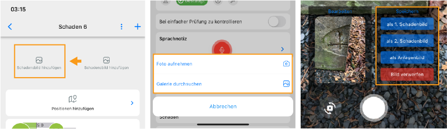 Schadensbild aufnehmen
